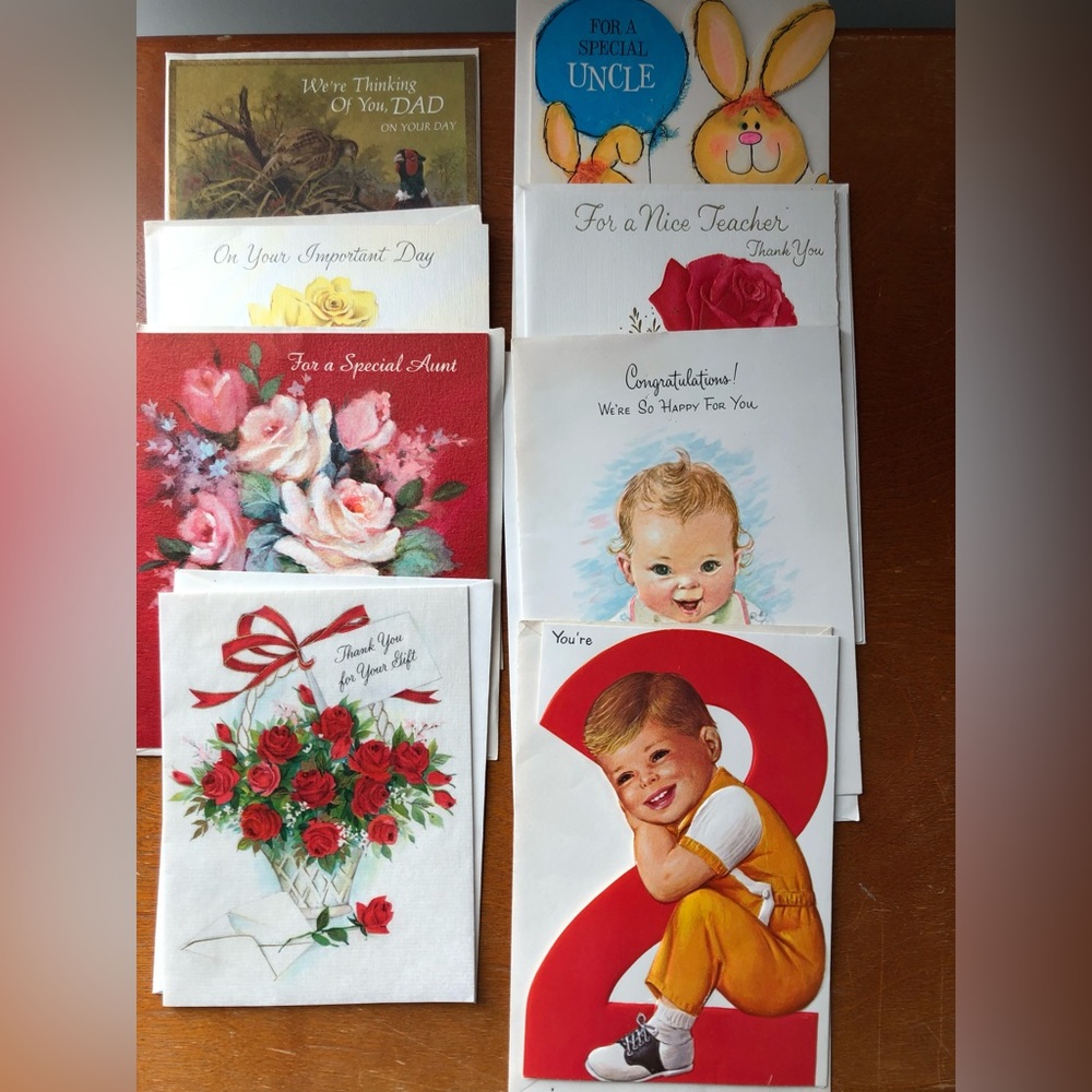 Vintage 1950’s New Old Stock Hallmark Greeting Cards